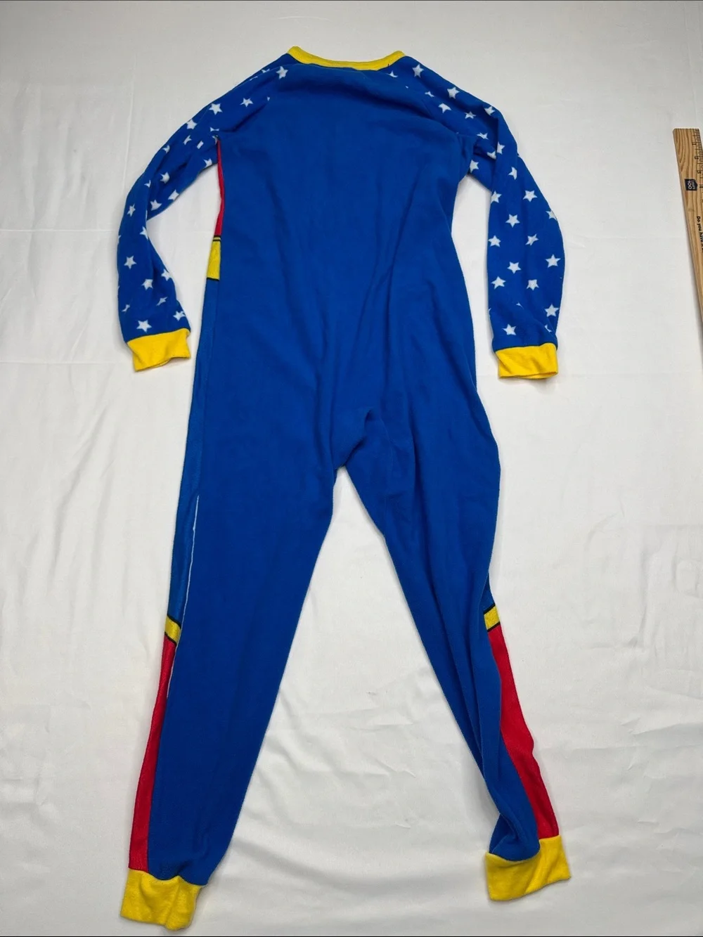 DC Comics WONDER WOMAN Blanket Sleeper Pajamas size girls kids 10 / 12 superhero